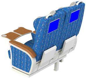 High Speed Railway Passenger Train Interior , Railway Train Seat 800mm Height