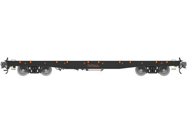 Light Weight Flatbed Rail Car Heavy Load 88m Minimum Curve Radius